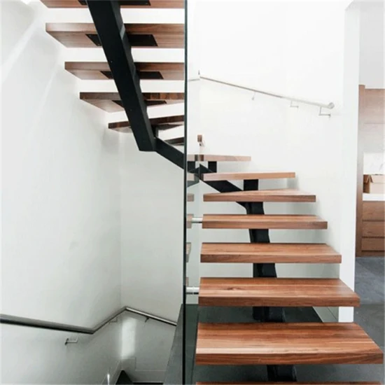 Moda moderna decoração de escada escada sólida flutuante preço de fábrica mais recente degrau de escada de madeira maciça